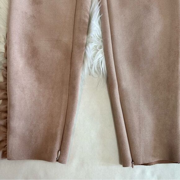 Zara Faux Suede Skinny Trouser with ruffle detail 188 - Picture 3 of 5